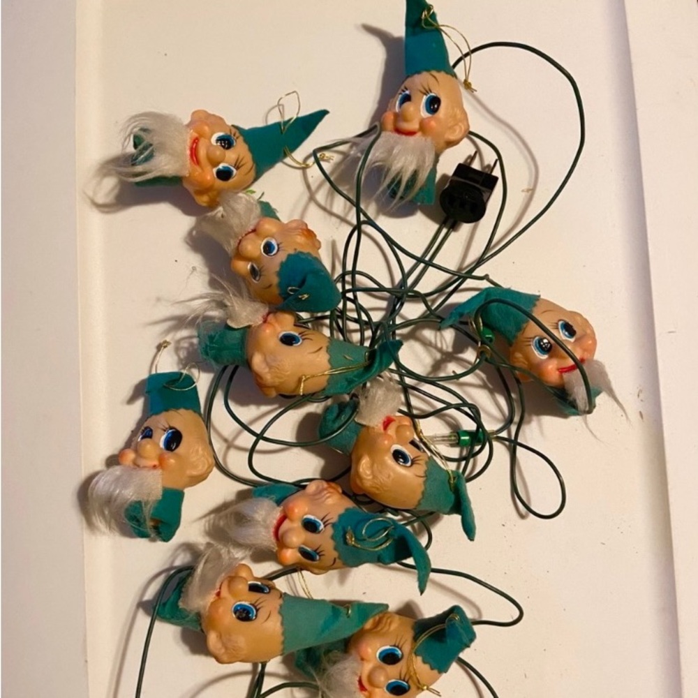 RARE antique/vintage elf light covers SET OF 10or single ornaments from the ‘50s - Picture 2 of 5